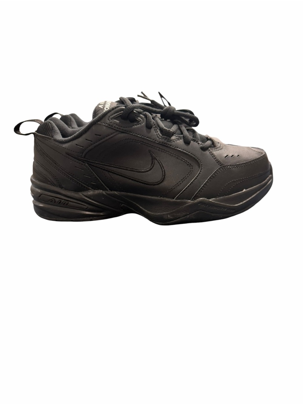 Nike Air Monarch IV Men's All-Black/ white letter
